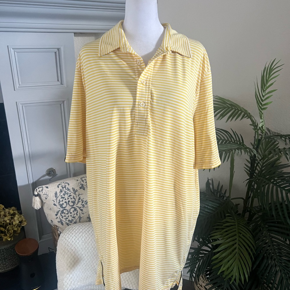 Ralph Lauren RLX Yellow Striped Polo Shirt XL